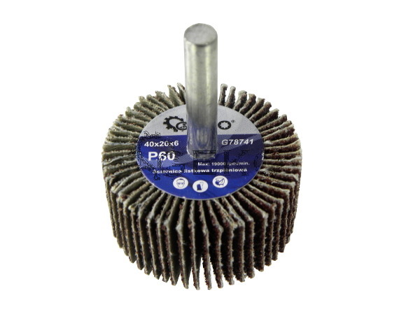 Brúsny lamelový kotúč so stopkou 40x20x6mm P60.